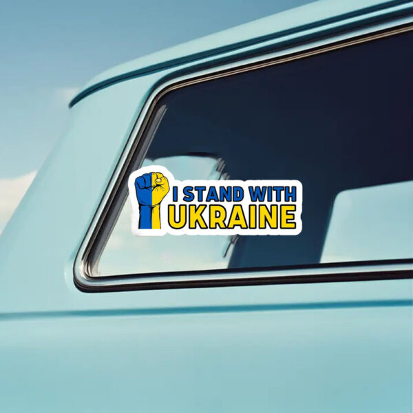 I Stand With Ukraine - Support Ukraine Stop War Sticker and Car Magnet1