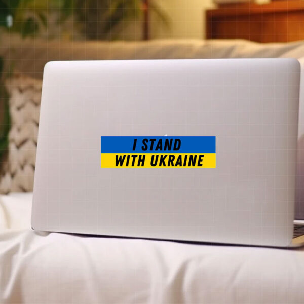 I Stand with Ukraine Bumper Sticker and Car Magnet