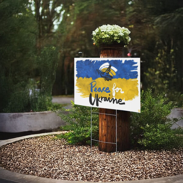 Peace for Ukraine Flag Yard Sign