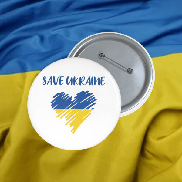 Save Ukraine Pin Button