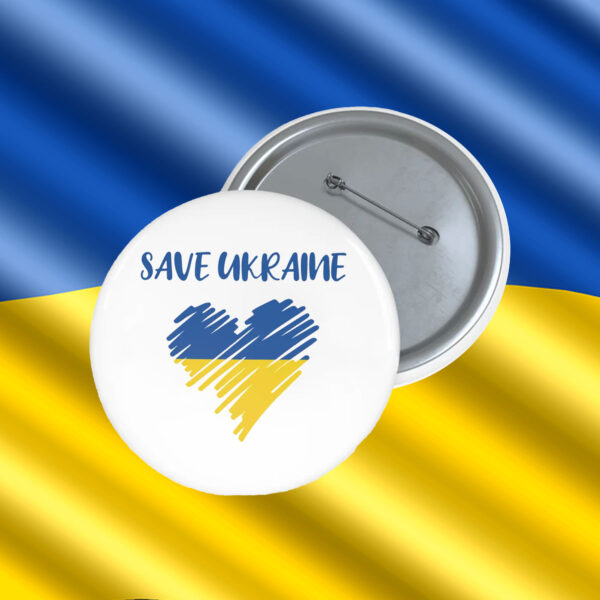 Save Ukraine Pin Button