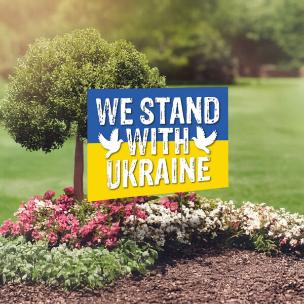 Slava Ukraini Yard Sign - Ukraine Support