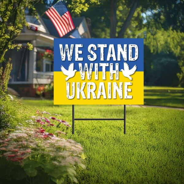 Slava Ukraini Yard Sign - Ukraine Support