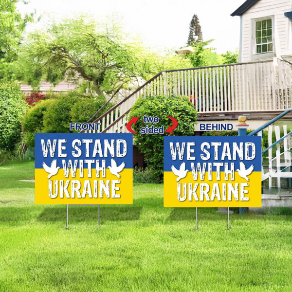 Slava Ukraini Yard Sign - Ukraine Support