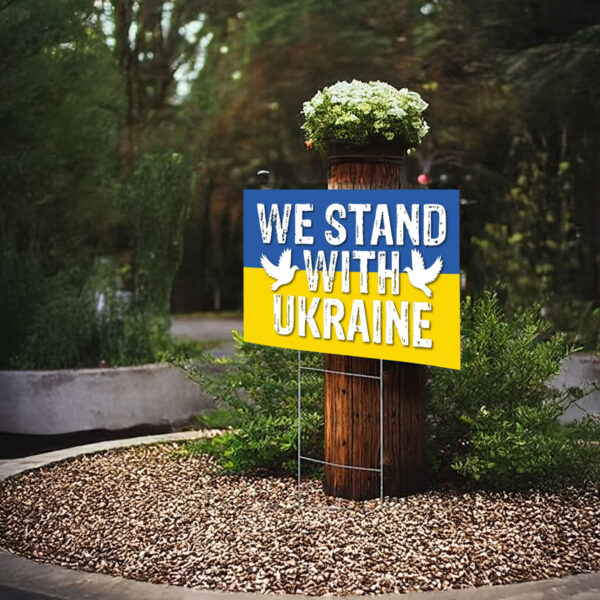 Slava Ukraini Yard Sign - Ukraine Support