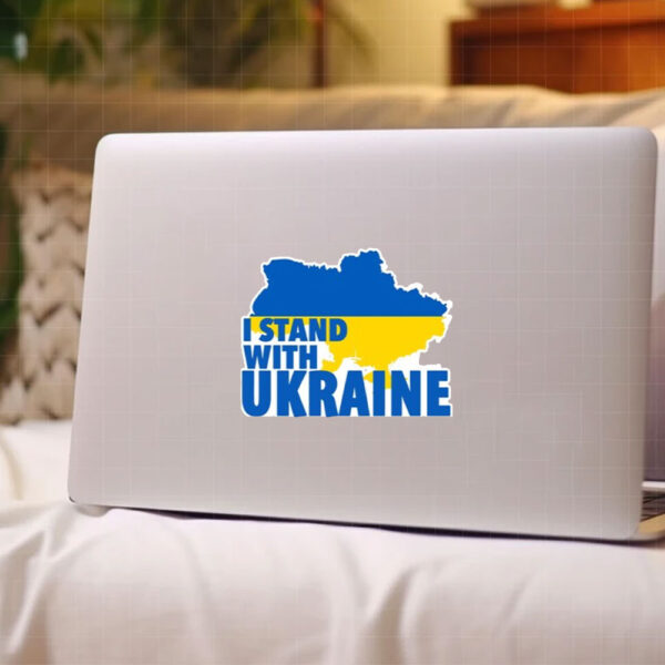 Stand With Ukraine - Support Ukraine Sticker and Car Magnet