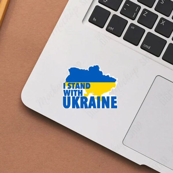 Stand With Ukraine - Support Ukraine Sticker and Car Magnet