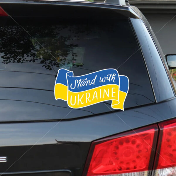 Stand with Ukraine Sticker and Magnet - Peace for Ukraine