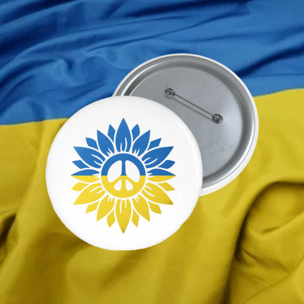 Sunflower of Peace Ukraine Button