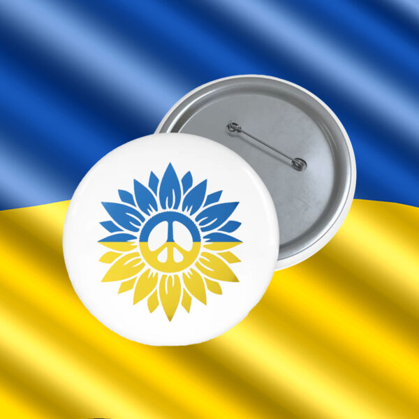 Sunflower of Peace Ukraine Button