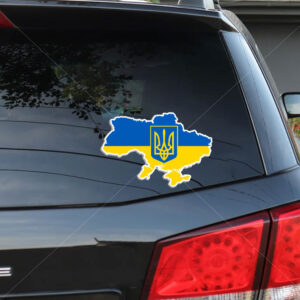 Ukraine Coat of Arms Sticker and Car Magnet