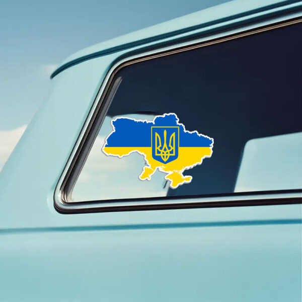 Ukraine Coat of Arms Sticker and Car Magnet