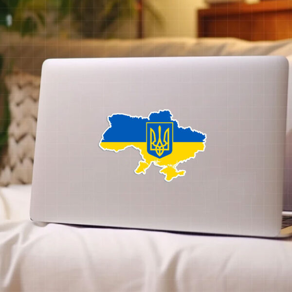 Ukraine Coat of Arms Sticker and Car Magnet