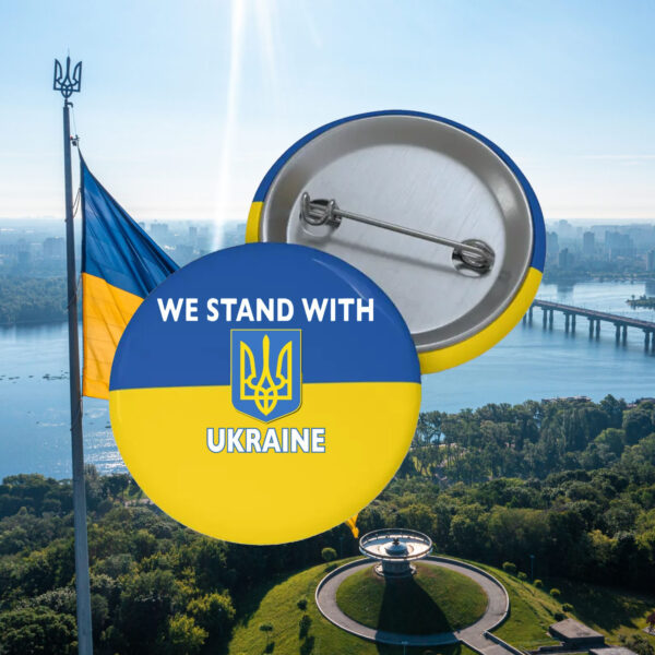 We Stand With Ukraine Button1