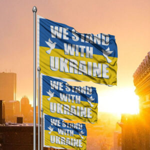 We Stand With Ukraine Flag