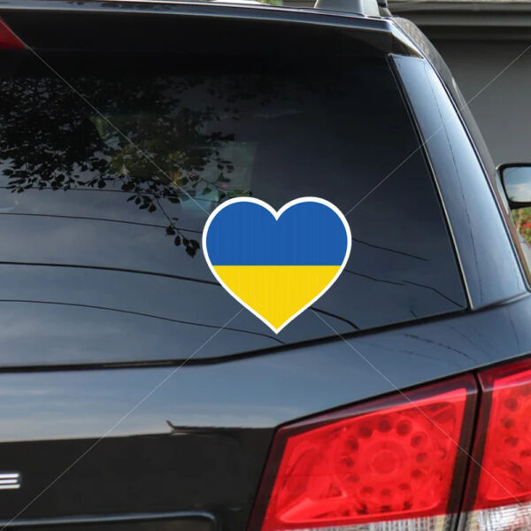 We Stand With Ukraine Sticker and Car Magnet