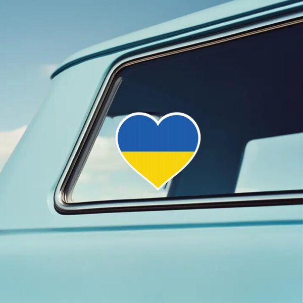 We Stand With Ukraine Sticker and Car Magnet1