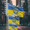 We Stand With Ukraine Support Flag