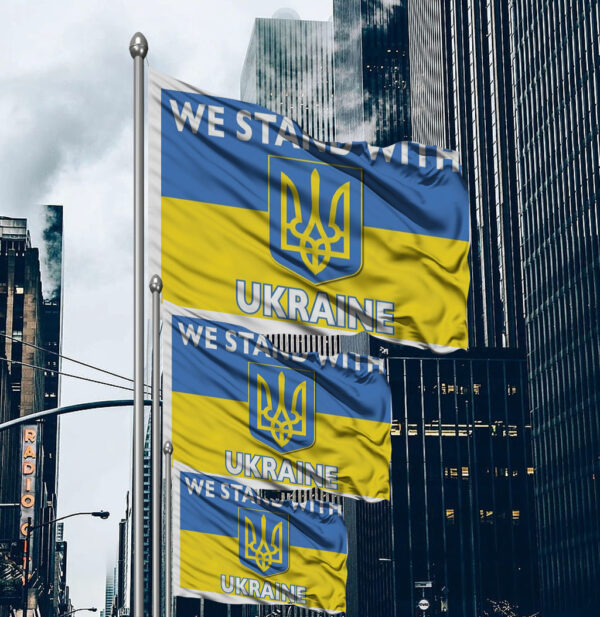 We Stand With Ukraine Support Flag1