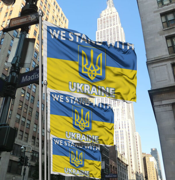 We Stand With Ukraine Support Flag4